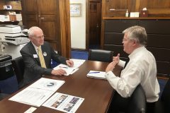 Rep. Russ Fulcher, Bob Bolster, LD With Richard Kearsley, Col USAF Ret, Southeast Idaho chapter